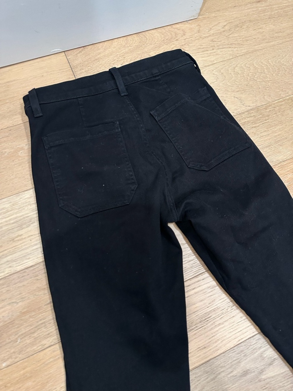 Ramy Brook Cindy High Rise Flare Jeans Black Button Front Women’s Size 28 - Picture 5 of 9